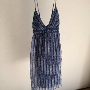 Aerie Deep Blue Babydoll X-cross back dress